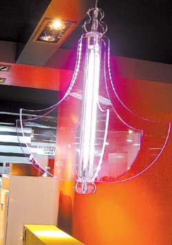 燈具欣賞：花朵造型的水晶燈（圖）