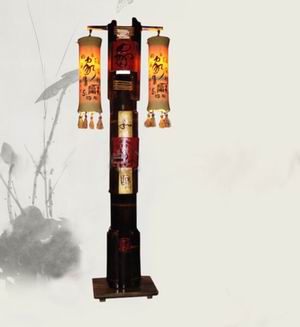 竹藝落地?zé)簦鹤屇愕男钠届o的燈具（圖）