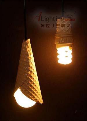 蛋卷燈座 讓吃走進(jìn)燈具設(shè)計(jì)(圖)