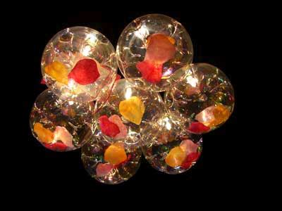 最浪漫吊燈：鋪滿玫瑰花瓣(圖)